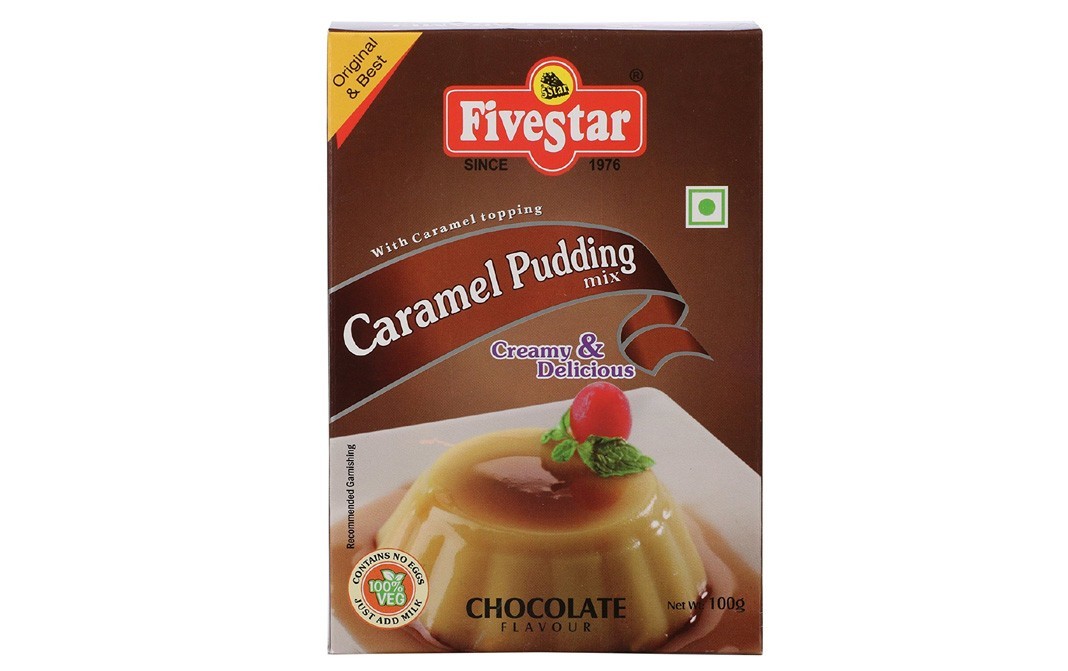 Five Star Caramel Pudding Mix Creamy & Delicious Chocolate Flavour   Box  100 grams